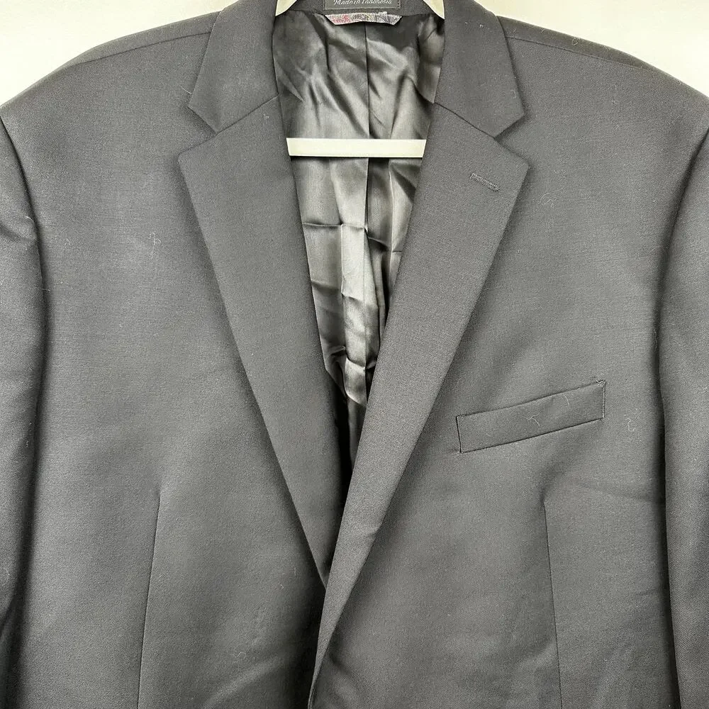 Lauren Ralph Lauren Men's Blazer Sport Coat Jacket Wool 2 Button Black 46L Long